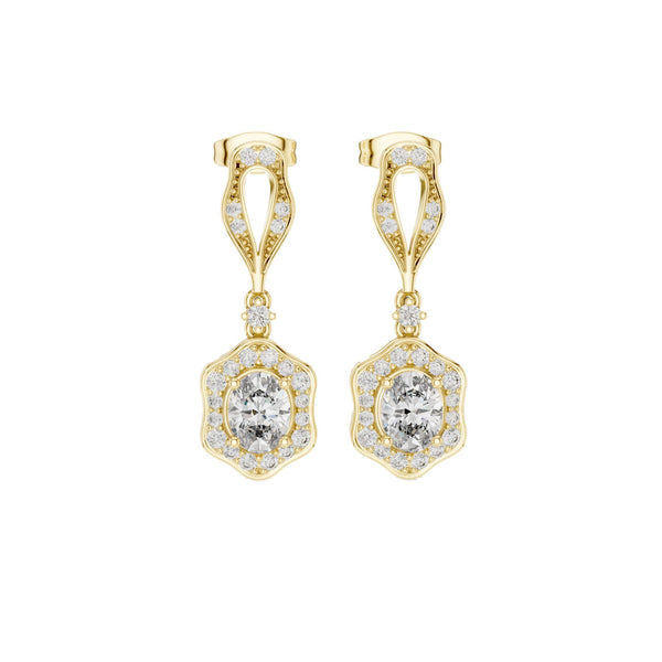 Oval Cut Regal Openwork Drops (1.45 ct.tw.)