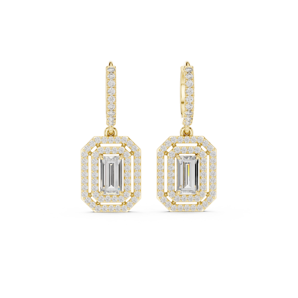 Baguette-Cut Geometric Diamond Drops (1.35 ct.tw.)