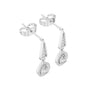 Pear-cut diamond drop earrings in white gold with teardrop pear dangling stones