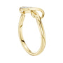 Infinity knot diamond ring, 10K yellow gold, open infinity design