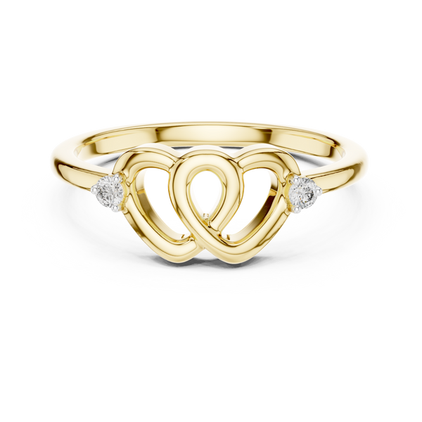 Diamond Twin Hearts Ring (0.05 ct.tw.)
