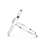 White gold star and crescent diamond ring with pavé detailing, side profile
