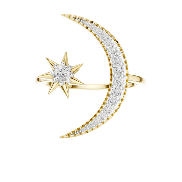 Diamond Celestial Moon Ring (0.30 ct.tw.)