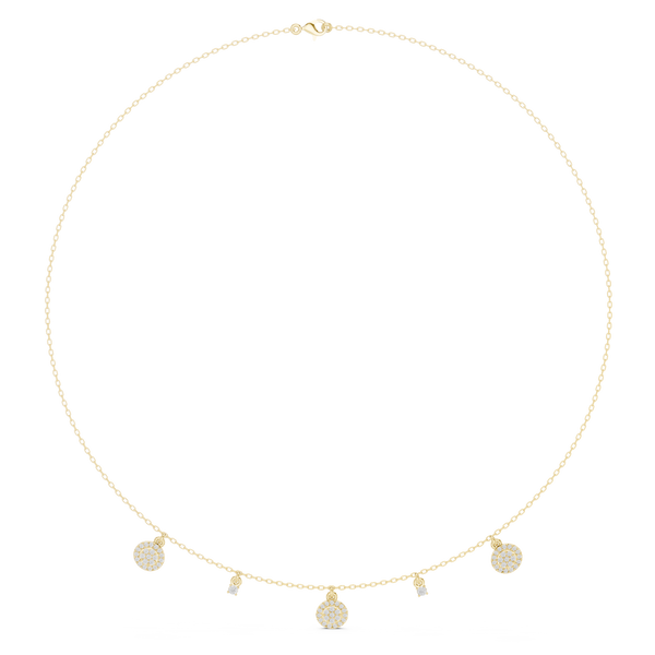 Round Cut Diamond Drop Charm Necklace (0.50 ct.tw.)