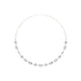 White gold diamond statement necklace with oval and baguette-cut stones