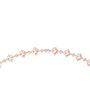 Rose gold diamond station necklace with square-set links and oval accents