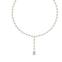 Pear diamond statement necklace with pear-cut stones and dangling pear drop, yellow gold
