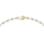 Pear diamond statement necklace with pear-cut stones and bar clasp, yellow gold