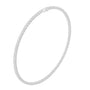 Round diamond tennis necklace with white stones on silver-tone band