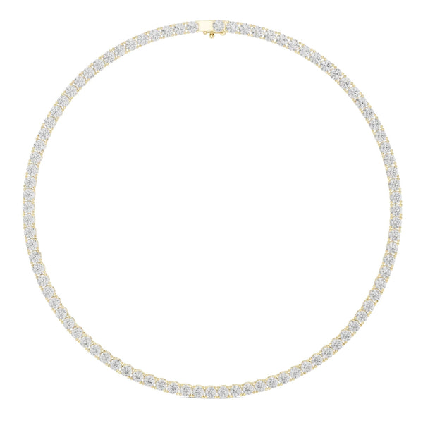 Classic Round Cut Diamond Tennis Necklace (27.00 ct.tw.)
