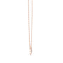Rose gold chain necklace with LOVE script diamond accent pendant