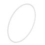 Round diamond tennis necklace, white metal full strand view.
