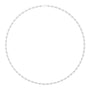 Round diamond tennis necklace, silver-tone full strand view.
