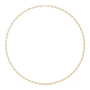 Yellow gold round-cut diamond necklace with evenly spaced round stones.