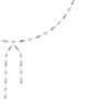 White-gold diamond drop necklace with marquise links and twin dangling drops