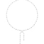 White-gold diamond drop necklace with marquise and round diamonds