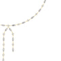 Yellow-gold diamond drop necklace with marquise and round diamonds