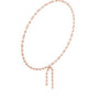 Rose gold diamond drop statement necklace with marquise and round stones
