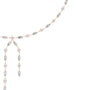 Rose-gold diamond drop necklace with marquise and round diamonds