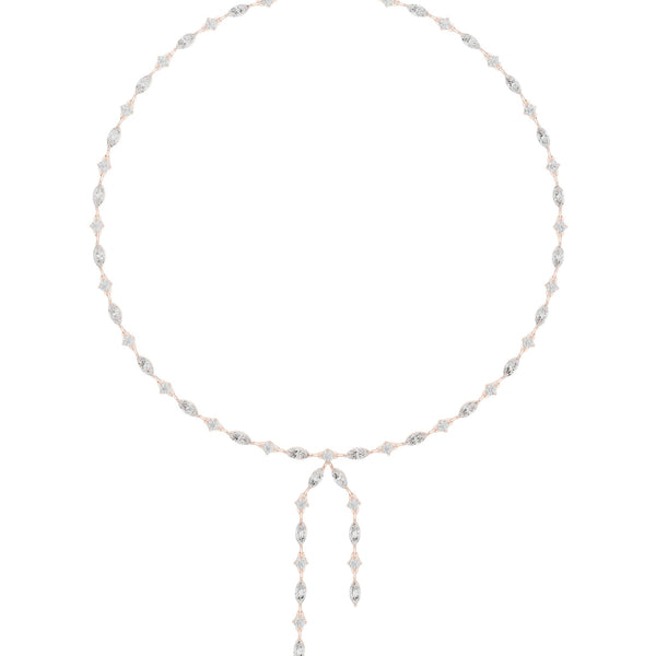 Marquise & Round Cut Diamond Drop Necklace (10.5 ct.tw.)