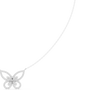 Butterfly diamond pendant on a white gold chain, with sparkling round stones