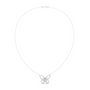 Butterfly diamond pendant on a silver-tone chain with small pave details