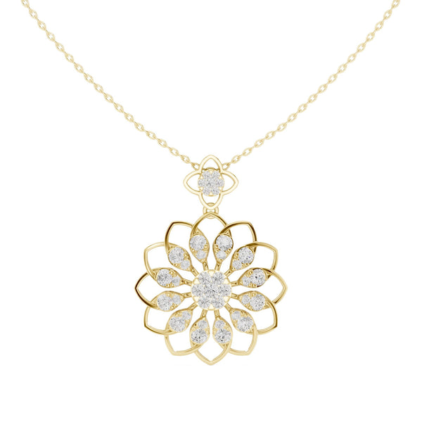 Enchanted Floral Round Diamond Pendant (1.75 ct. tw.)