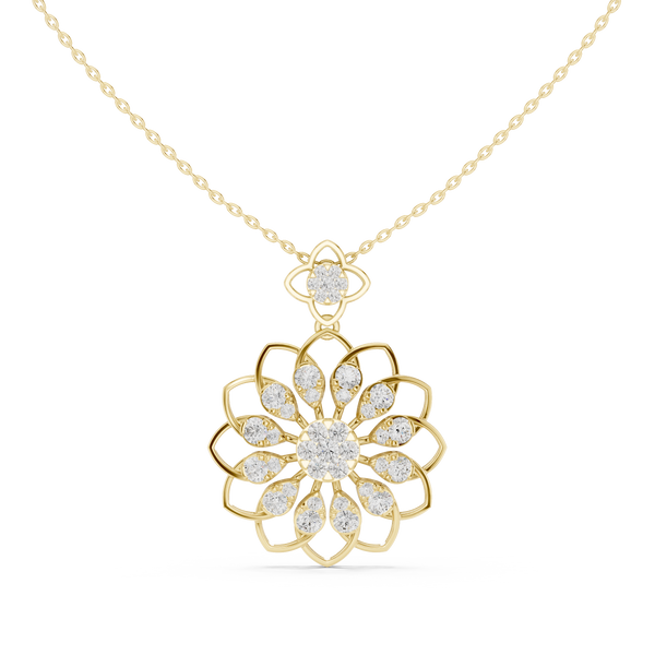 Enchanted Floral Round Diamond Pendant (1.75 ct. tw.)