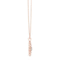 Floral diamond pendant bail and chain on rose gold