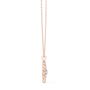 Floral diamond pendant bail and chain on rose gold