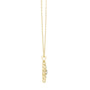 Yellow gold chain with openwork flower diamond pendant and bail