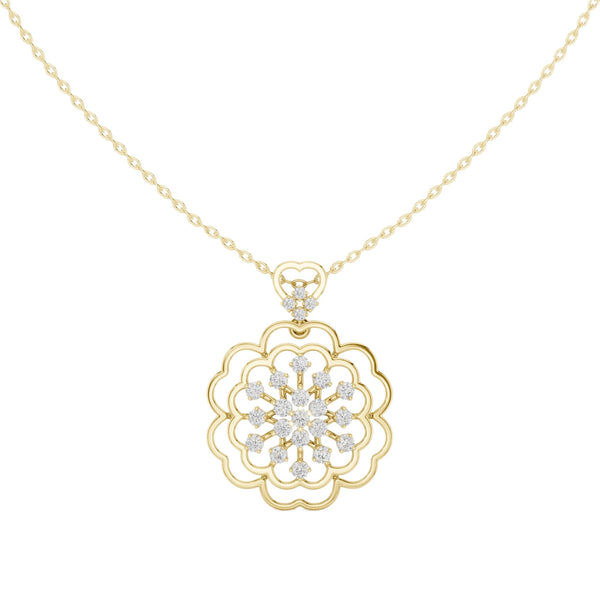 Floral Round Diamond Cluster Pendant (0.75 ct. tw.)