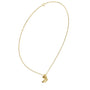 Yellow gold diamond drop pendant on chain