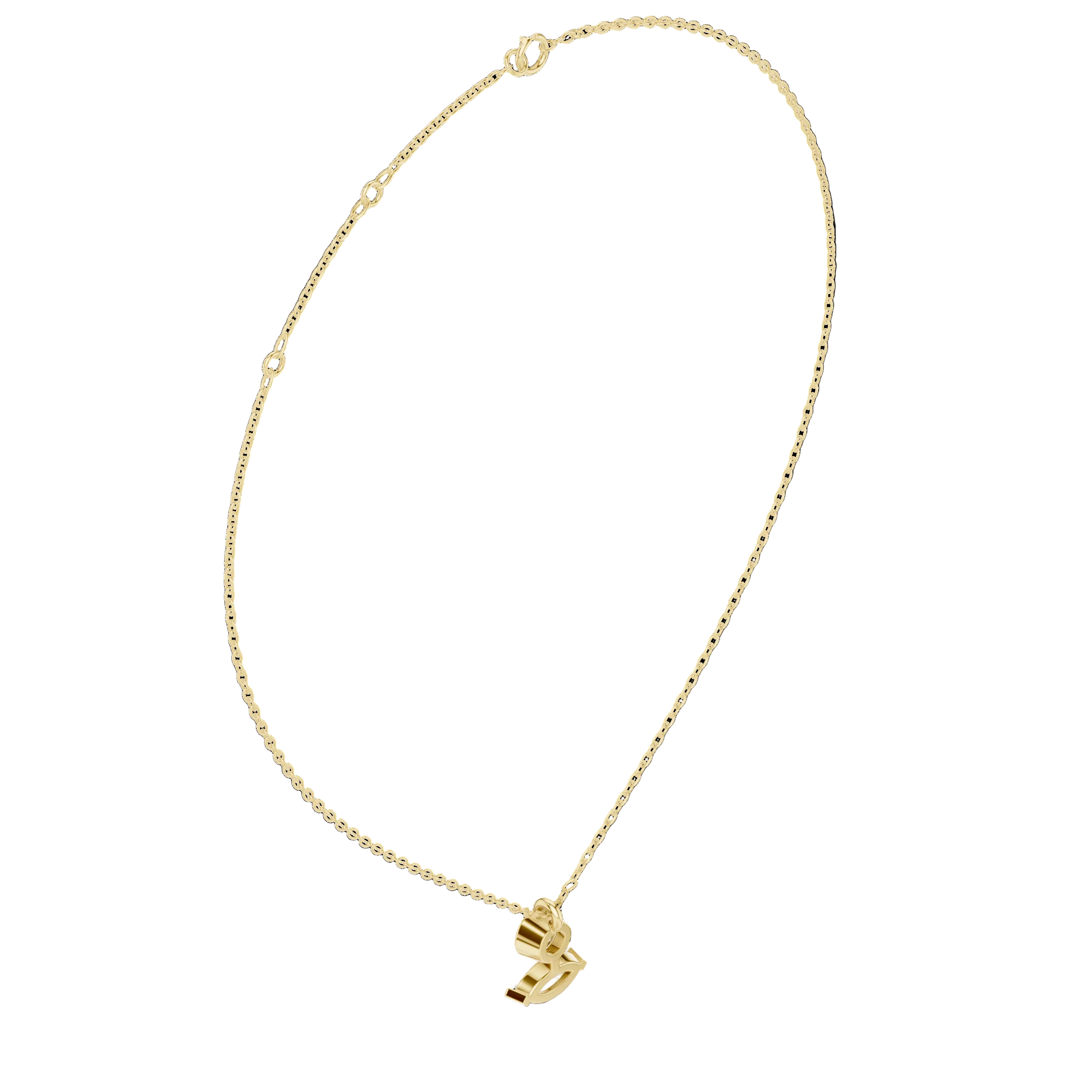 Marquise diamond drop pendant on yellow gold chain