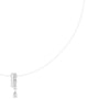 Pear diamond pendant on a white-metal chain with a prong-set elongated center stone