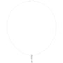 Pear diamond pendant on a white-metal chain with a prong-set elongated center stone