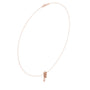 Diamond pendant necklace with pear center and baguette-style side stones