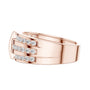 Rose gold channel diamond band with round diamonds, 0.75 ct