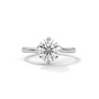 White gold round diamond engagement ring with large center solitaire