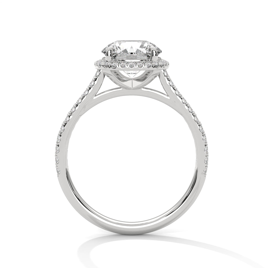 Round Halo Diamond Engagement Ring