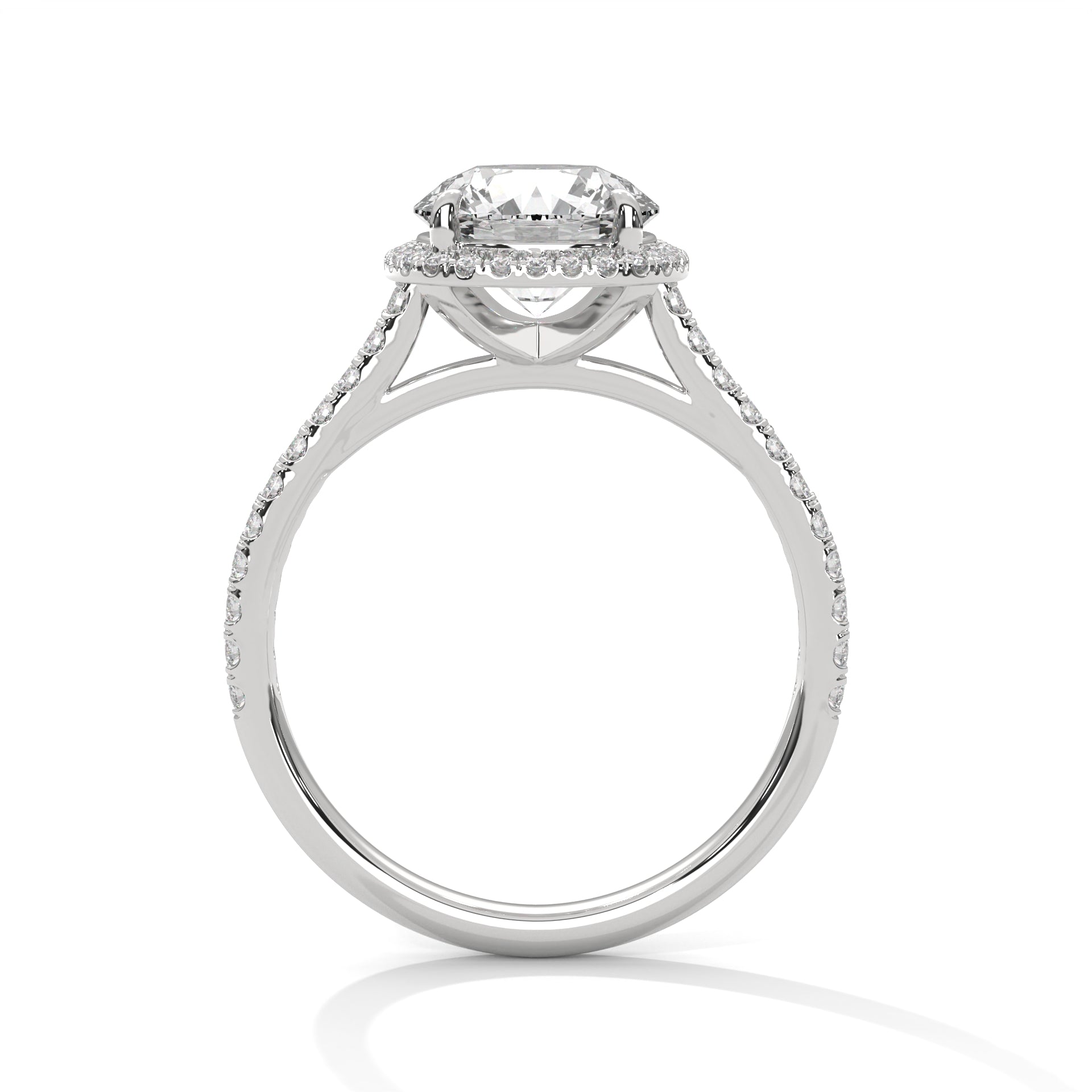 Round Halo Diamond Engagement Ring
