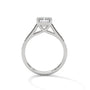 White gold radiant-cut solitaire trellis engagement ring, front view