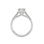 White gold radiant-cut solitaire trellis engagement ring, front view