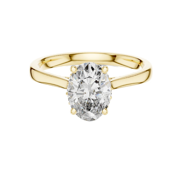 Radiant Oval Hidden Halo Diamond Ring (1.67 ct.tw.)