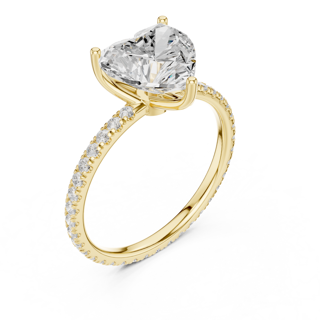 Gold-tone ring with large oval center stone and pavé shoulders