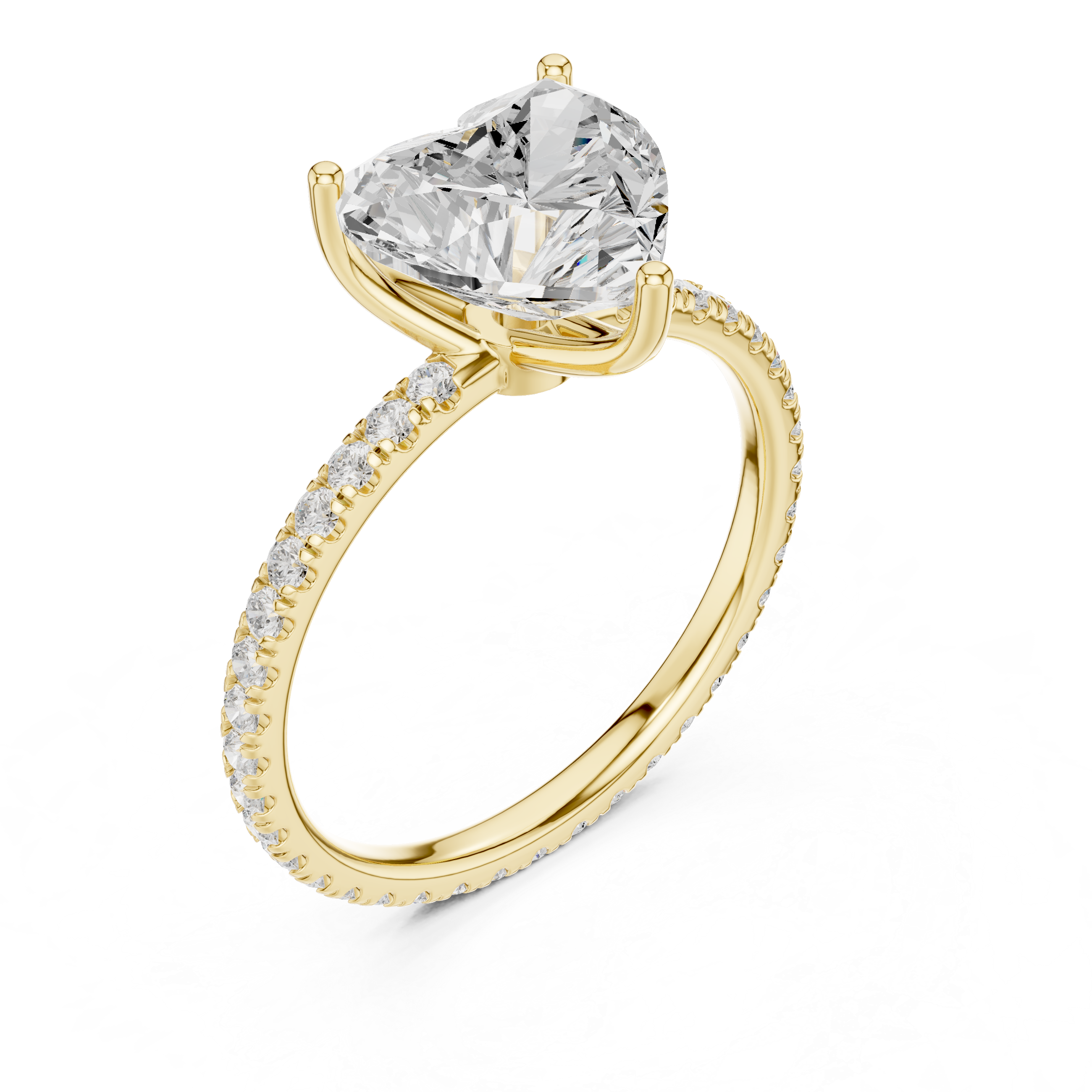 Gold-tone ring with large oval center stone and pavé shoulders