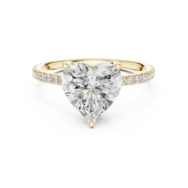 Heart Cut Pavé Diamond Ring (2.95 ct.tw.)