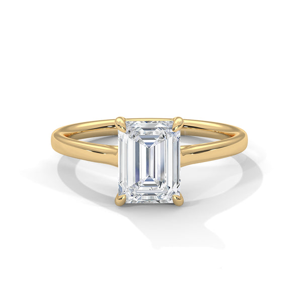 Emerald Solitaire Diamond Ring (2.0 ct.tw.)