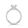 Twisted solitaire diamond ring in white gold with round center stone